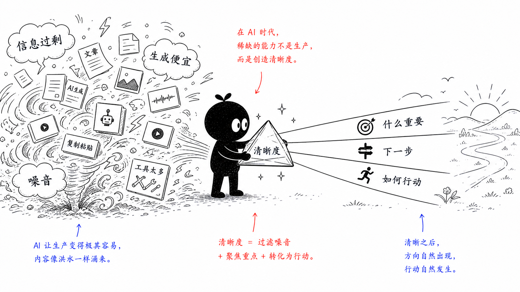 AI 让生成变便宜,清晰度反而更稀缺。